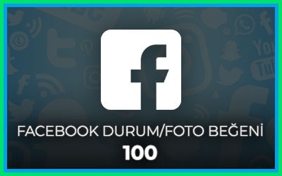 Facebook Durum/Foto Beğeni 100 Adet
