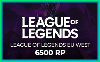 6500 RP Eu West Riot Points - 50 Euro