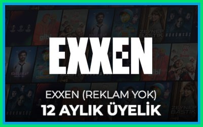 Exxen 12 Aylık Üyelik (Reklam Yok)