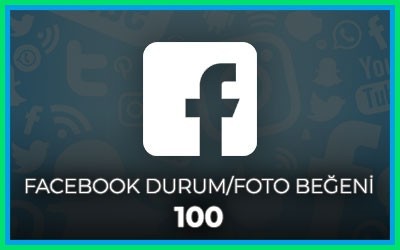 Facebook Durum/Foto Beğeni 100 Adet