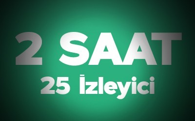 Kick 2 Saat 25 Adet Canlı Yayın İzleyici