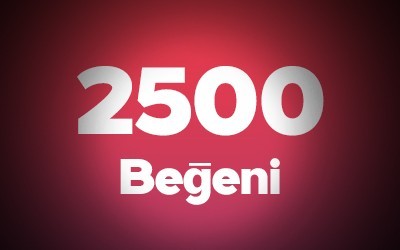 YouTube 2.500 Beğeni