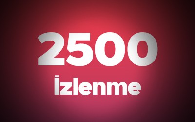 YouTube 2.500 İzlenme
