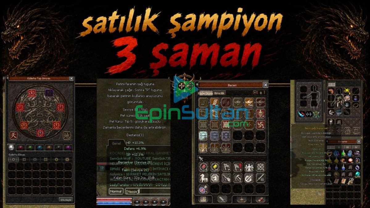 OYUN SONU SATILIK HİDRALIK İTEMLİ DÖNÜŞÜMSÜZ 4 HESAP + MELEY ÇARLAR TEK MAİL HİDRA İÇ Resim 2