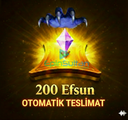200 EFSUN NESNESİ OTOMATİK TESLİMAT