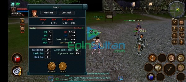 45 Level Ninja Metin2 Hesabı Farmlık