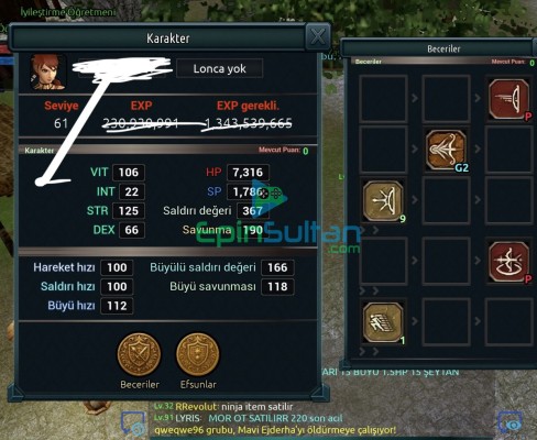 61 lvl okçu Alesta sunucusu