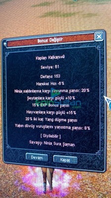 +9 Kaplan Kalkan 5 Efsun