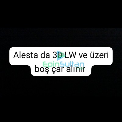 Alesta 30 LW üzeri boş çar alınır
