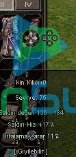 KİN KILICI 12000 TL