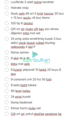 LUCİFER SAMP HIDRALIK NINJA SAMP SAMAN SAMP BEDENSEL İTEMLİ SİMYALI